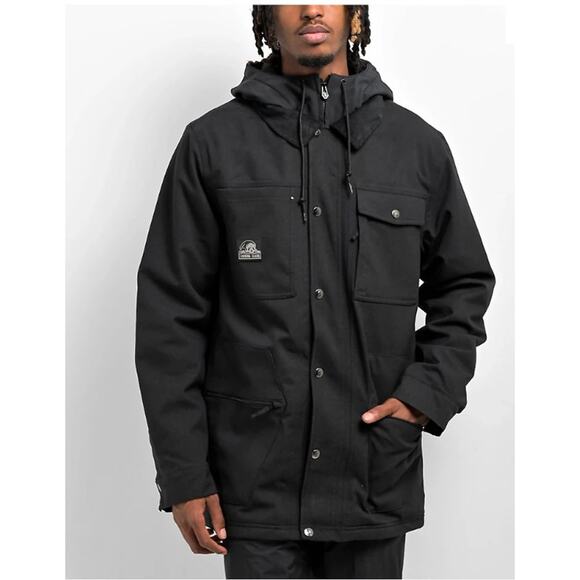 NWT Lurking Class men by Sketchy Tank Double Death Black Snowboard Jacket-Size M - Picture 1 of 3